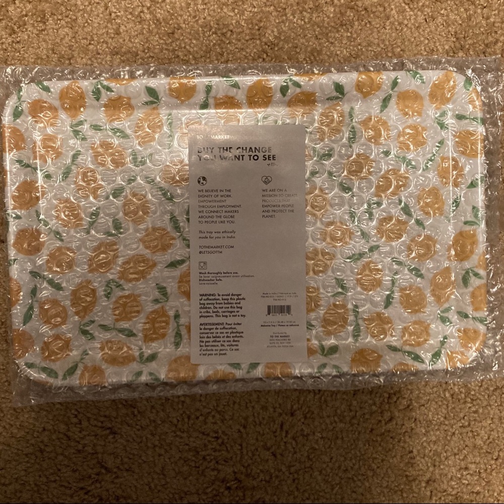 Lemon Flat Tray NWT